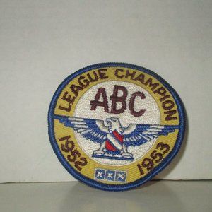 ABC League Champion 1952 - 1953 Vintage Bowling 3" Patch see the photos